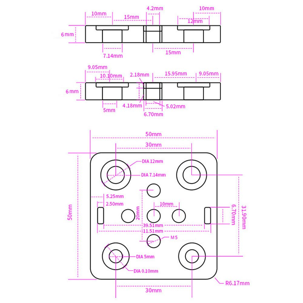 Small V-Wheel with Plate for 2020 Aluminum Profile for CNC and 3D Printer - Image 2