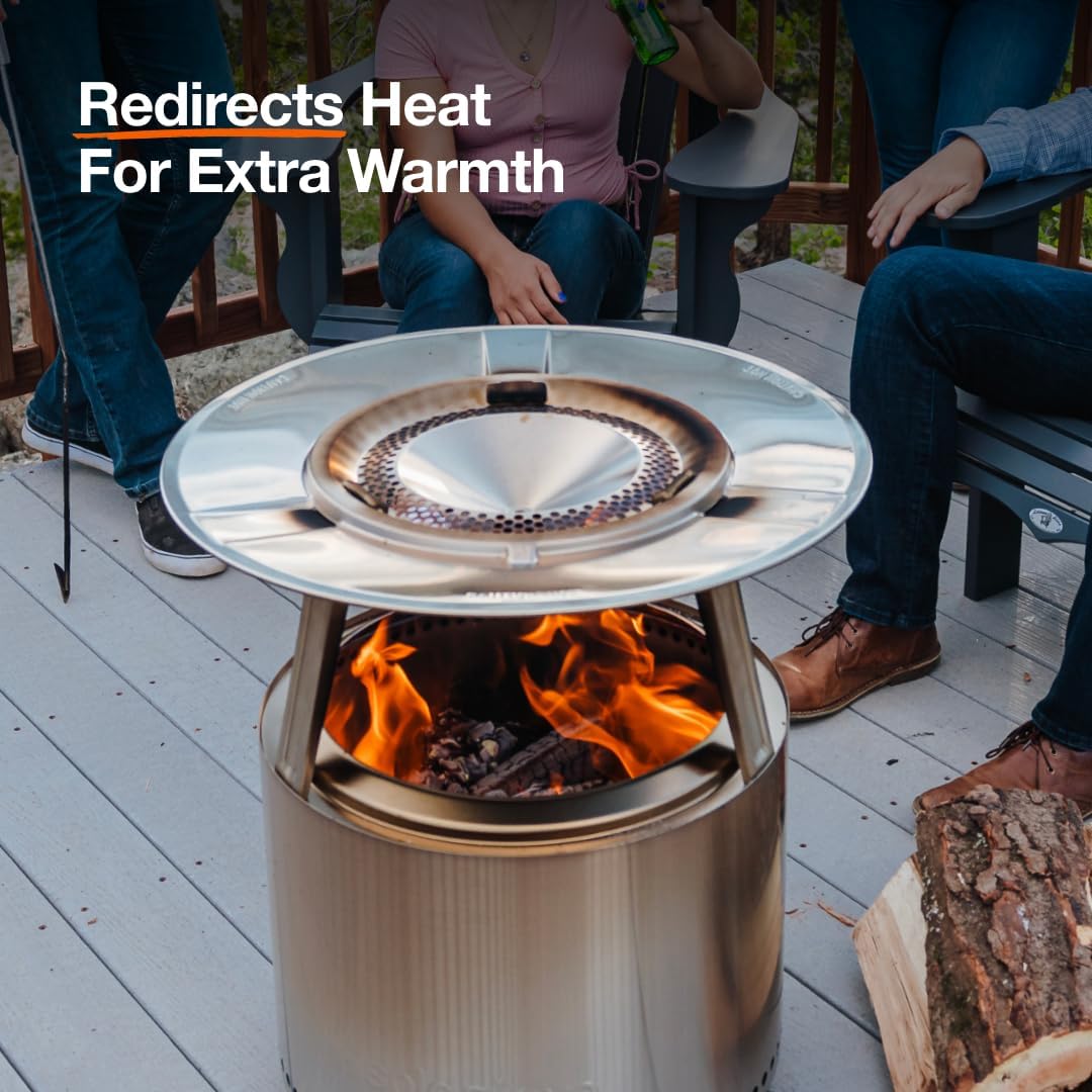 Solo Stove Bonfire Heat Deflector - Enhance Warmth and Comfort for Your Fire Pit - Durable 304 Stainless Steel - Maximizes Heat Radius - Long-Lasting Camping Essentials, 7 lbs - Image 2