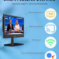 Feihe 14 inch Small Smart TV Built-in APP, HD Flat Screen Compact Smart Television for Kitchen, Home, RV Camper or On-The-Go Entertainment - Image 5