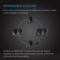 AC Infinity AIRPLATE S7, Quiet Cooling Fan System 12" with Speed Control, for Home Theater AV Cabinets - Image 4