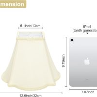 Bell Lamp Shades Set of 2, Cream Fancy Square Lamp Shade with Petal Edge Braid, 5.1" x 12.6" x 9.1" Lampshades for Table Lamps Floor Lamps, Spider, Harp Holders Included, Assembly Required - Image 5