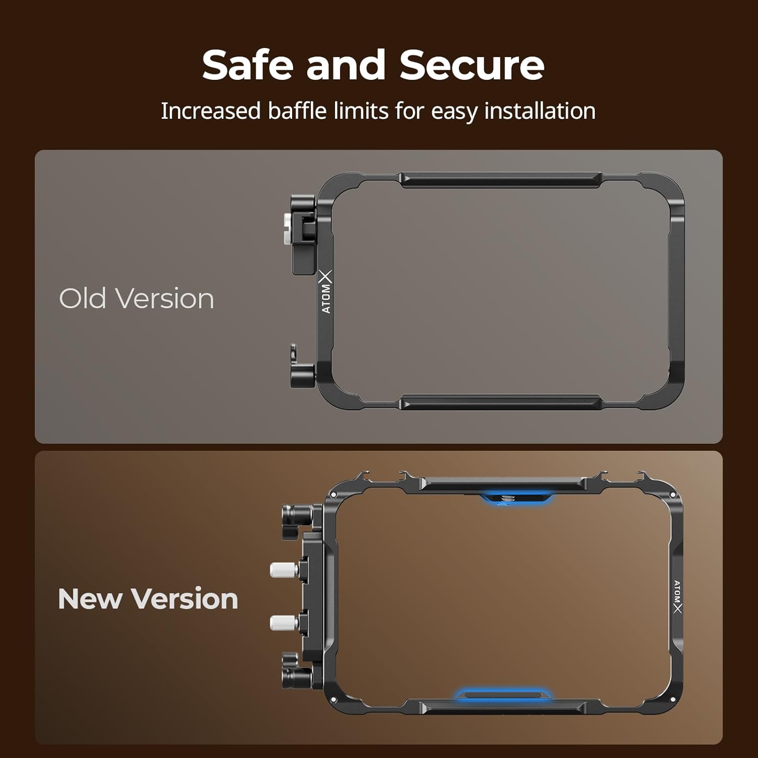 SMALLRIG Monitor Cage for Atomos Ninja V,Built-in NATO Rail and HDMI Cable Clamp Monitor Cage 2209 - Image 3