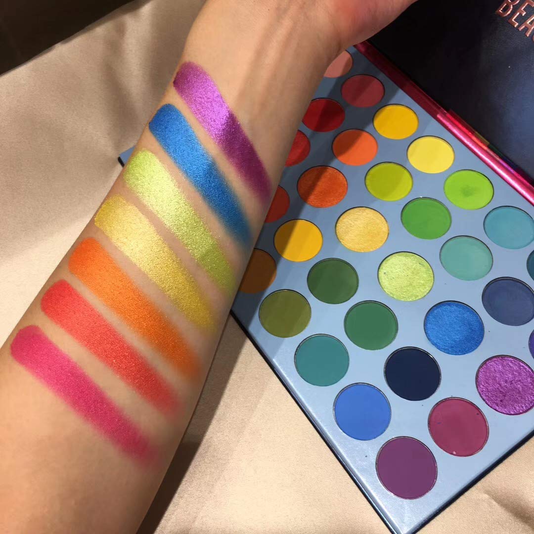 39 Color Rainbow Eyeshadow Palette - Professional Makeup Matte Metallic Shimmer Eye Shadow Palettes - Ultra Pigmented Powder Bright Vibrant Colors Shades Cosmetics Set - Image 5