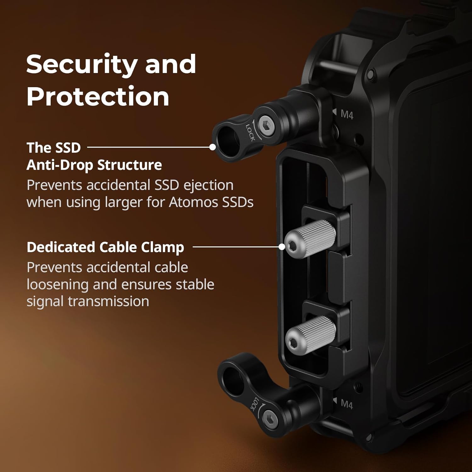 SMALLRIG Monitor Cage for Atomos Ninja V,Built-in NATO Rail and HDMI Cable Clamp Monitor Cage 2209 - Image 6