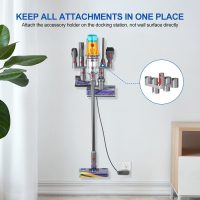 LANMU Accessory Holder Compatible with Dyson V15 V12 V11 V10 V8 V7 Outsize Gen5 G5 Cordless Stick Vacuum, No-Drilling Docking Station Attachments Organizer Accessories Storage Rack - Image 6