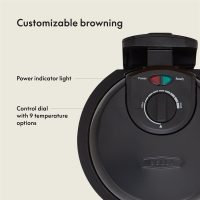 BELLA Classic Rotating Belgian Waffle Maker with Nonstick Plates, Removable Drip Tray, Adjustable Browning Control and Cool Touch Handles, Black - Image 4
