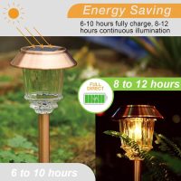XMCOSY+ Solar Pathway Lights Outdoor - 6 Pack Solar Garden Lights, 10-40 LM Dimmable Solar Lights Outdoor Waterproof Auto On/Off IP 65 Solar Powered Landscape Lighting for Patio Walkway Driveway - Image 4