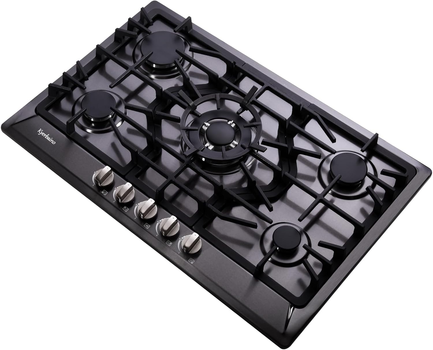 Gas Cooktop 30 Inch, Built-in 5 Burners Gas Stovetop Stainless Steel LPG/NG Convertible Gas Stove Dual Fuel Sealed Gas Cooktop - Black - Image 6