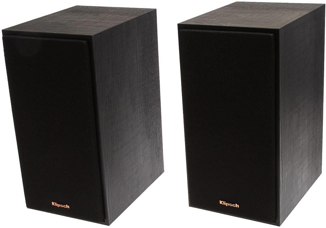 Klipsch Reference R-610F 5.0 Home Theater Pack, 2X R-610F Floorstanding Speakers + Pair, R-41M Bookshelf Home Speakers, R-52C Center Channel Home Speaker, Black - Image 3