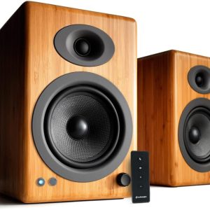 Audioengine A5+ Wireless Bluetooth Bookshelf Speakers - Premium 150W Stereo Speakers for Music, Gaming, Turntables, Home Theater Systems - Powerful Studio Monitors