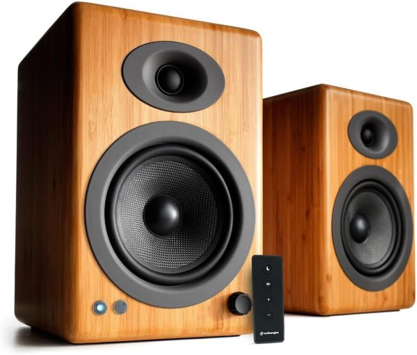 Audioengine A5+ Wireless Bluetooth Bookshelf Speakers - Premium 150W Stereo Speakers for Music, Gaming, Turntables, Home Theater Systems - Powerful Studio Monitors