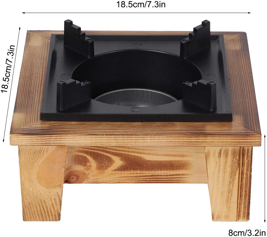 Jerliflyer Alcohol Wood Stove,Japanese Portable Stove Belly Stove for Outdoor Picnic for Soup Pot Roasting Pan Kettle - Image 3