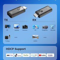 Wireless HDMI Transmitter and Receiver 328ft/100M, Wireless HDMI Extender Kit, Plug & Play, 4K Decode Support 2.4/5G for Streaming Video and Audio to Monitor from Laptop/Pc/Tv Box - Image 4
