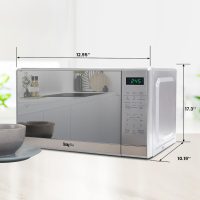 Total Chef 0.7 Cu Ft Microwave Oven - 700 Watt Stainless Steel Compact Microondas, Smart Convection Countertop Kitchen Appliance With Digital Touch Use, Pre-Set Style Easy To Use Spacemaker Horno - Image 7