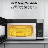30" Over the Range Microwave Oven, ThermoMate 1.9 Cu. Ft. Capacity Microwave Over the Stove with One Touch, 1000 Cooking Watts, 400 CFM, 11 Power Levels, Sensor Cooking, LED Lighting, Stainless Steel - Image 8