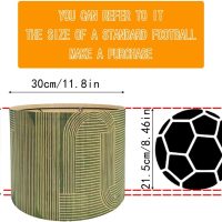 Rustic lamp Shade Bamboo with Decorative Green Geometric Figure Bucket Shaped Translucent Ideal for Living Room Bedroom Groovy Unique Easy Assemble Size 11.8 * 9.05Inch (Art Deco B) - Image 7