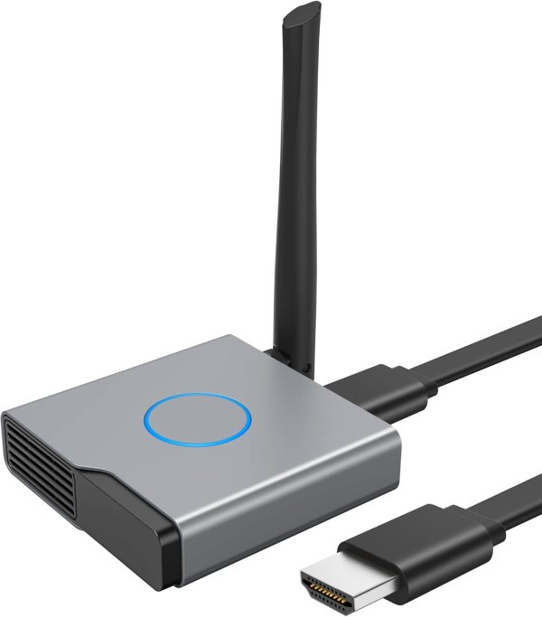 Wireless HDMI Display Dongle Adapter 4K, Wireless Receiver, Streaming Media Video/Audio/File HDMI Wireless Extender from Laptop, PC, Smartphone to HDTV Projector Monitor