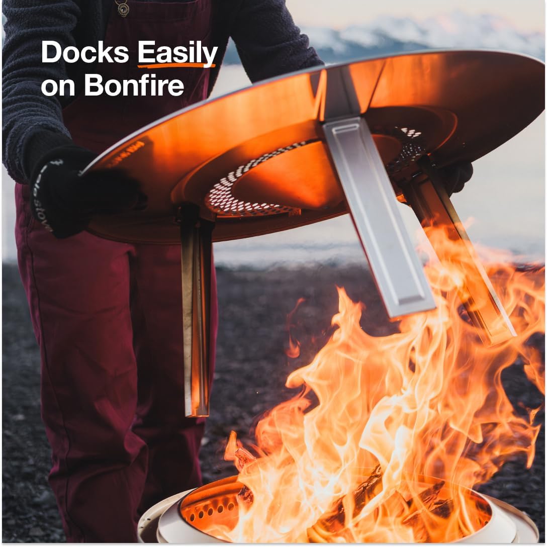 Solo Stove Bonfire Heat Deflector - Enhance Warmth and Comfort for Your Fire Pit - Durable 304 Stainless Steel - Maximizes Heat Radius - Long-Lasting Camping Essentials, 7 lbs - Image 4