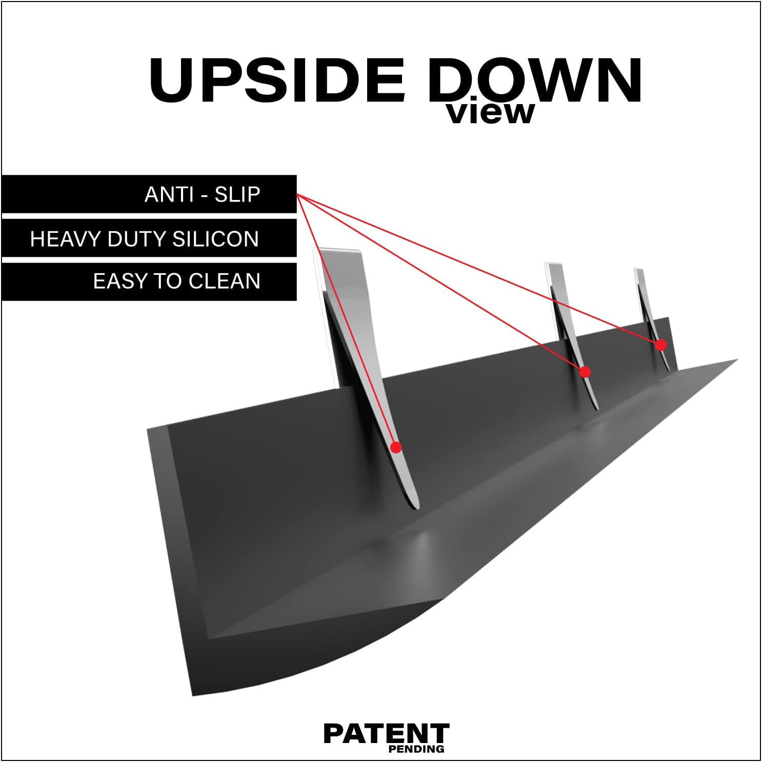 Silicone Stove Gap Covers | Fills Gaps up to 0.75”| Guard With Stainless Steel Clips Fills Gaps Between Countertop And Stove | Oven Side Gap Filler | (2 Pcs, Black) - Image 6