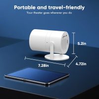 [ Built-in Google TV & Voice Control] WISHOLY Mini Projector with WiFi and Bluetooth, Built-in Streaming Apps, Portable Movie Projector 4K with 180° Rotatable for Outdoor, Home Theater, Movie Night - Image 7