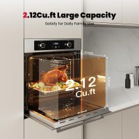 GASLAND 24 Inch Gas Wall Oven, ETL Certified Natural Gas Oven, Built-in Single Wall Oven, with Bake Broil Rotisserie Functions, Digital Timer and Convection Fan, 120V Cord Plug, Stainless Steel - Image 4