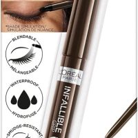 L'Oreal Paris Infallible Grip Mechanical Gel Eyeliner Pencil, Smudge-Resistant, Waterproof Eye Makeup with Up to 36HR Wear, Brown Denim, 0.01 Oz - Image 2