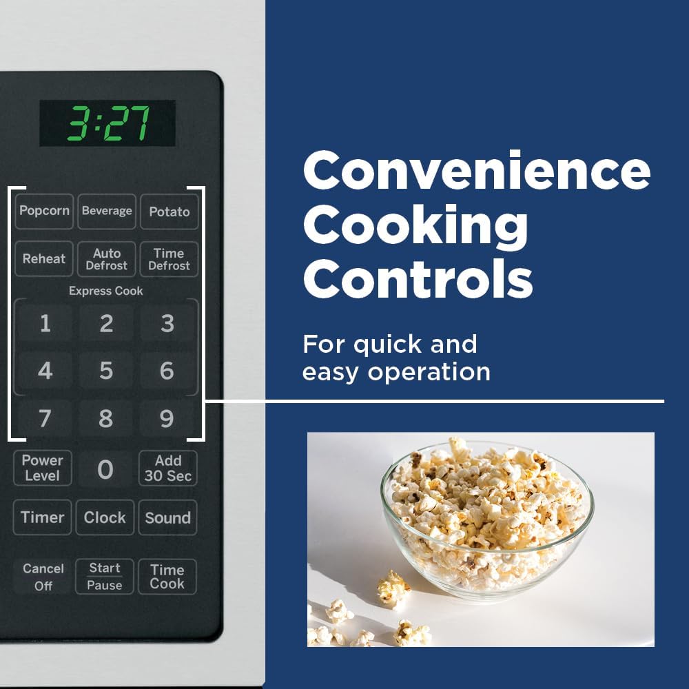 GE Countertop Microwave Oven | 0.7 Cubic Feet Capacity, 700 Watts | Kitchen Essentials for the Countertop or Dorm Room | White - Image 6