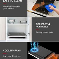 Portable Electric Stove,110V Single Burner Electric Cooktop, Countertop Burner Hot Plate with 6 Preset Functions,10 Power Levels,LED Touch Control, Child Lock &Timer - Image 4