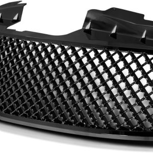 Spec-D Tuning Front Mesh Grill Hood Grille Glossy Black Compatible with 2003-2007 Cadillac Cts/Cts V 2003-2007