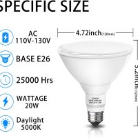 Par38 led Flood Lights Outdoor Light Bulb 2 Pack,Dimmable 5000K Daylight 1800LM,20W Replace up to 200W,Outdoor Flood Light Bulbs for Backyard,Garage,Porch,Garden - Image 6