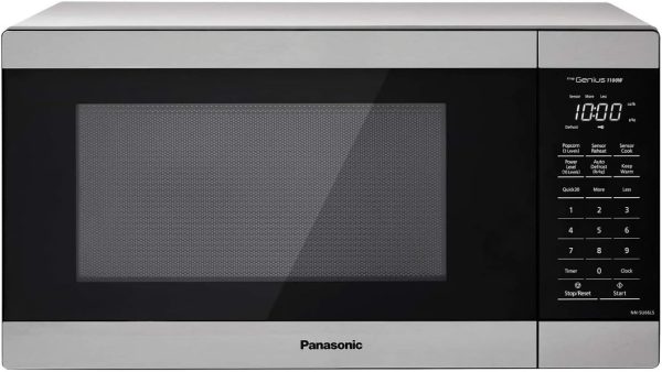 Panasonic NN-SU66LS 1100W with Genius Sensor Cook and Auto Defrost Countertop Microwave Oven, 1.3 cu ft, Stainless Steel