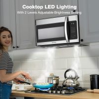 30" Over the Range Microwave Oven, ThermoMate 1.9 Cu. Ft. Capacity Microwave Over the Stove with One Touch, 1000 Cooking Watts, 400 CFM, 11 Power Levels, Sensor Cooking, LED Lighting, Stainless Steel - Image 5