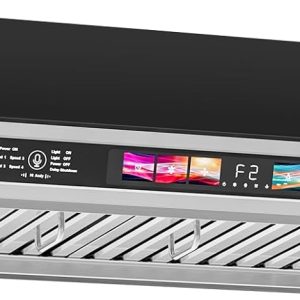 Under Cabinet Range Hood 30 Inch with Voice/Gesture/Touch Control, 900 CFM Kitchen Hood Vent with 4-Speed Exhaust Fan, Memory Mode, Adjustable Lights, Baffle Filters