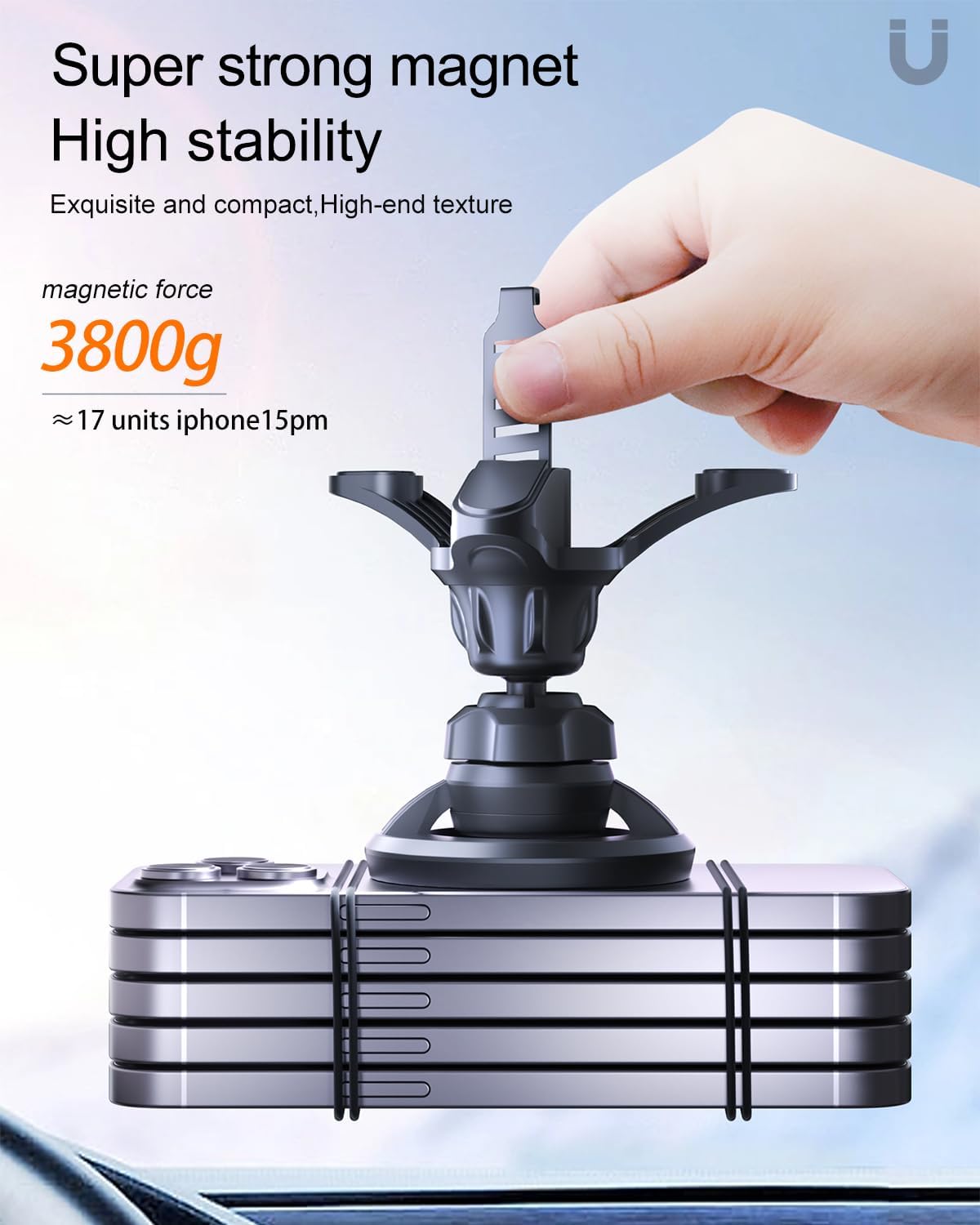 HRV Phone Mount HR-V Mount Magnetic Phone Holder for 2024 HRV Accessories HRV Phone Holder 2024 2023 Compatible for All Cell Phones - Image 4