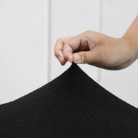 LiveGo Armless Chair Slipcover - 100% Waterproof Office Desk & Vanity Chair Cover - Knitted Jacquard Modern Criss Cross Mid Back Accent Chair Cover - Image 8
