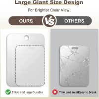 Shower Mirror Fogless for Shaving Anti-Fog Frameless Wall Hanging Makeup,11.81" L x 7.87" W,Gainsboro - Image 2