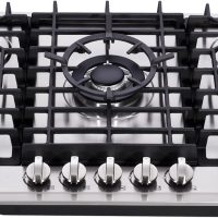 30 Inch 5 Burner Stainless Steel Gas Cooktop - Propane/Natural Gas Convertible Dual Fuel Stovetop - Image 2