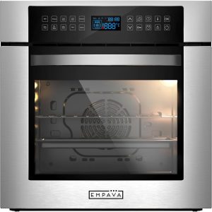Empava 24" 10 Cooking Functions W/ Rotisserie Electric LED Digital Display Touch Control Built-in Convection Single Wall Oven EMPV-24WOC02