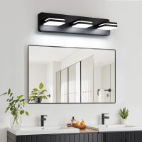 LED Modern Bathroom Vanity Light Fixtures (3-Light, 19-Inch), 360° Rotate Acrylic Matte Black Vanity Lights for Bathroom, Modern Wall Lighting Fixtures Over Mirror (Natural White Light 5000K 1300LM) - Image 8