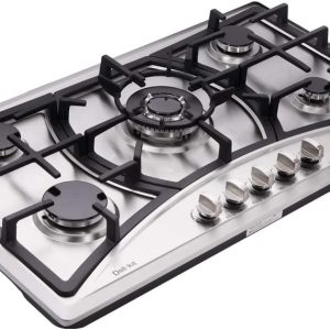 34 Inch Gas Cooktop Dual Fuel Sealed 5 Burners Stainless Steel Drop-In Gas Cooktop Gas Hob DK258-A07 Gas Cooker
