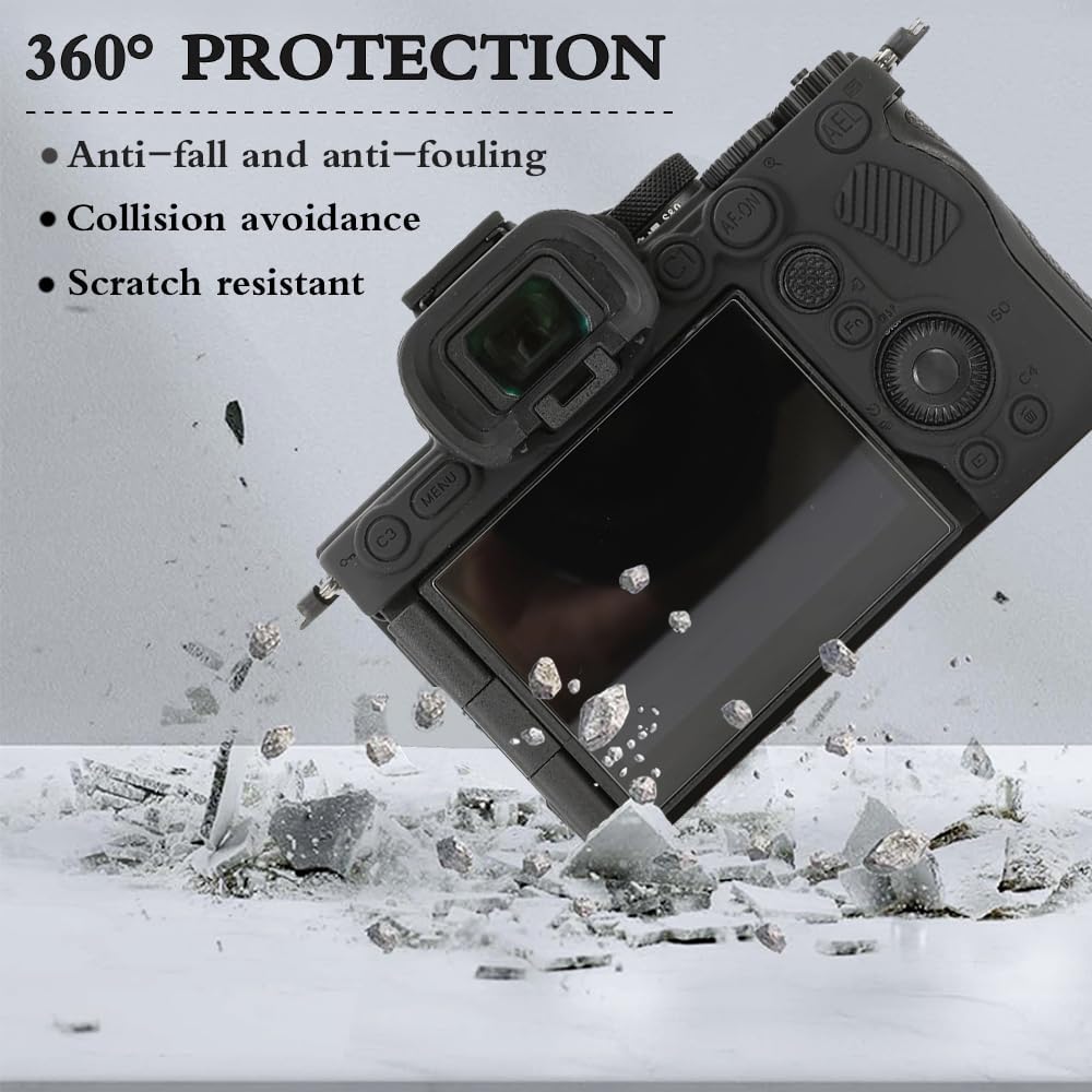 Screen Protector Compatible for Sony Alpha A7R5 / 7R V Camera,Tempered Glass Film Anti Scratch High Definition and Soft Silicone Case for Sony A7R5 - Image 4
