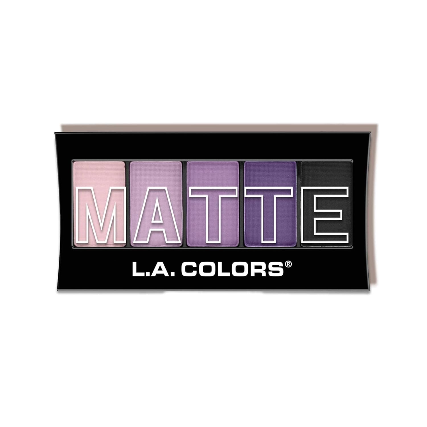 L.A. COLORS 5 Color Matte Eyeshadow Palette, Purple Cashmere CEM473