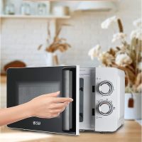 Commercial CHEF Small Microwave 0.7 Cu. Ft. Countertop Microwave with Mechanical Control, White Microwave with 6 Power Levels, Outstanding Portable Microwave with Convenient Pull Handle - Image 5