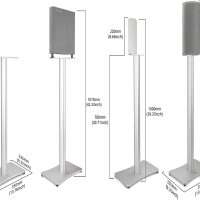 Speaker Stand Pair for Sony BRAVIA Home Theater Surround Sound System HT-A9M2/HT-A9/SA-RS5, Aluminum Alloy Floor Stand Bracket for Sony HT-A9M2/HT-A9/SA-RS5 Speaker - Image 5