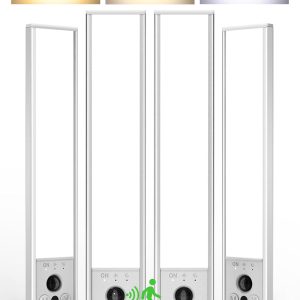 EZVALO 4-Pack Under Cabinet Lights, 2300mAh Rechargeable Motion Sensor Light Indoor, Wireless Closet Lights Battery Operated, with 3 Color Temps, Dimmable, Magnetic, for Kitchen, Stair, Pantry(8inch)