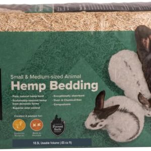 All Walks 18.5 Liter 100% Natural Hemp Bedding - Odor Control, Dust-Free, Chemical-Free, for Chicken Coops, Hamsters, Rabbits & Small Animals, Biodegradable, Made in USA, Highly Absorbent