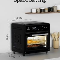Kitchen Elite Air Fryer Toaster Oven Combo, 12.6 QT Stainless Steel Airfryer 10 in 1, Convection Oven Countertop 450°F, Non-Toxic for Bake, Roast, Reheat, Broiler, Dehydrate with Digital Touch Screen - Image 6