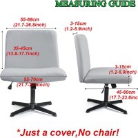 Armless Chair Cover Criss Cross Chair Cover Printed Armless Office Desk Chair Slipcover Modern Mid Back Accent Chair Cover Washable Removable Chair Protector Without Arms #3 - Image 3