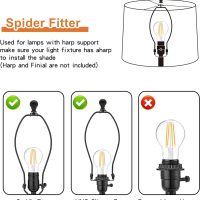 White Lamp shades Set of 2, Drum Tall LampShades 13" Top x 13" Bottom x 10" Height, Lamp Shades for Table Lamps & Floor Lamps & Bedside Lamps Replacement, Natural Linen Lampshades Easy Assembly - Image 6