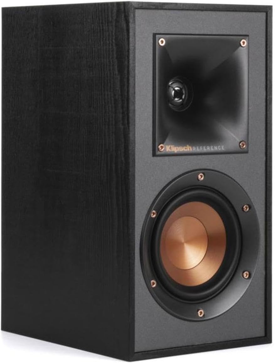 Klipsch Reference R-610F 5.0 Home Theater Pack, 2X R-610F Floorstanding Speakers + Pair, R-41M Bookshelf Home Speakers, R-52C Center Channel Home Speaker, Black - Image 6